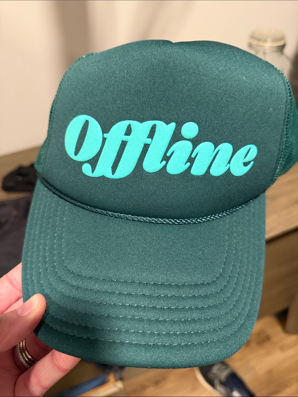 aerie Teal Green 'Offline' Trucker Hat